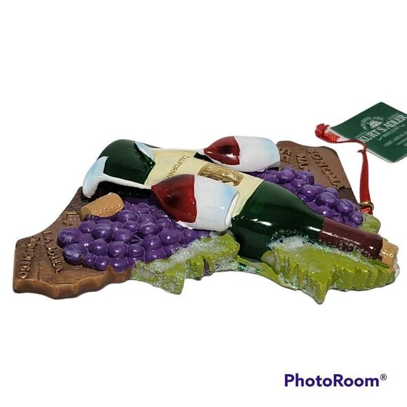 Kurt Adler Christmas Ornament California Napa Valley Wine Country Holiday - Picture 6 of 12